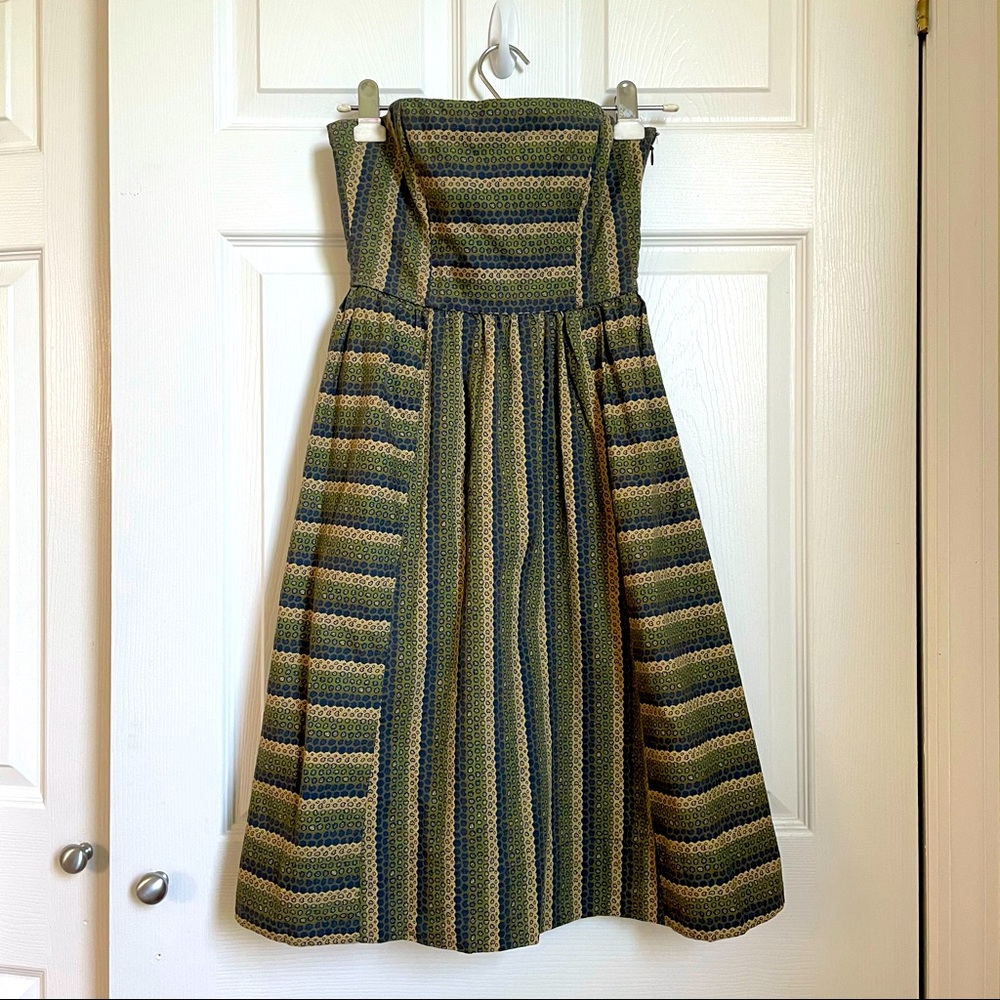 MAPLE for ANTHROPOLOGIE 100% Cotton, Moss Green Sundress / XS